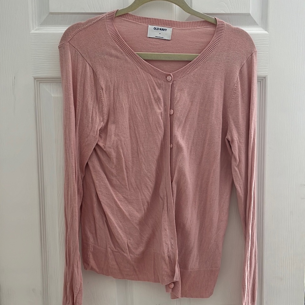 Pink cardigan